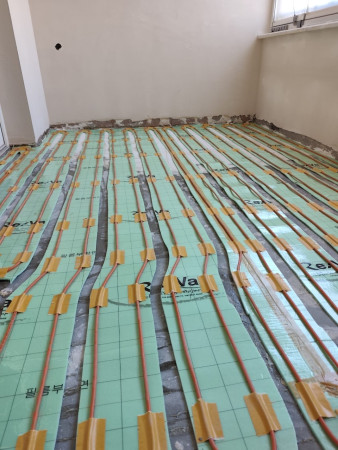 Elektrikli yerden ısıtma - Seramik altı kablolu ısıtma ve Rexva yalıtım (Ihlamur evleri,Halkalı) 